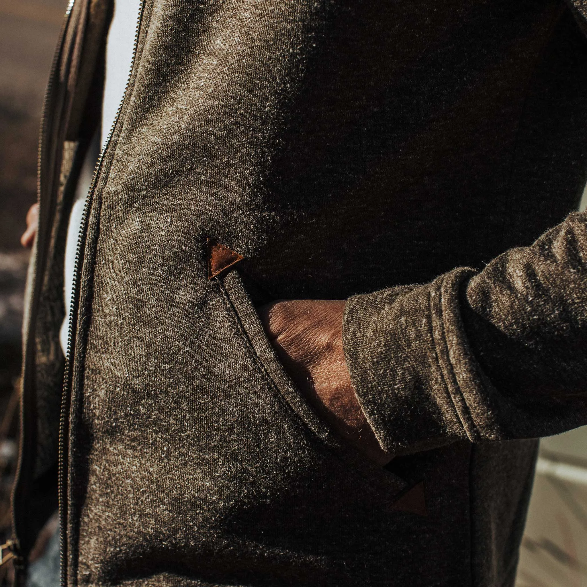 The Après Hoodie in Olive Hemp Donegal sold by Taylor Stitch product image thumbnail 4