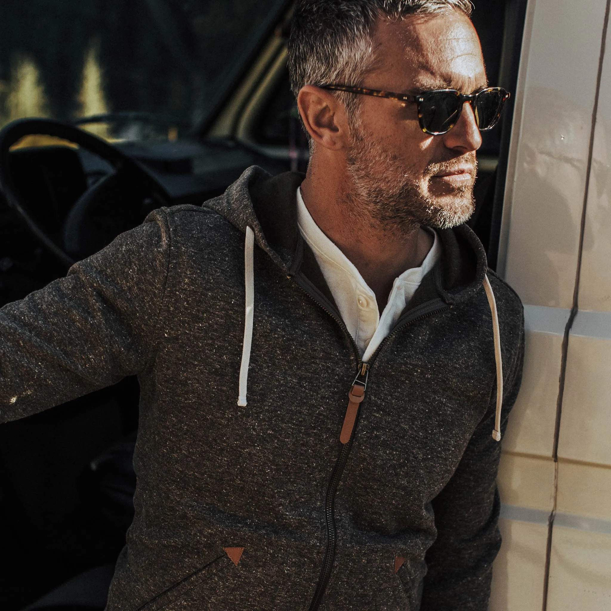 The Après Hoodie in Olive Hemp Donegal sold by Taylor Stitch product image thumbnail 2