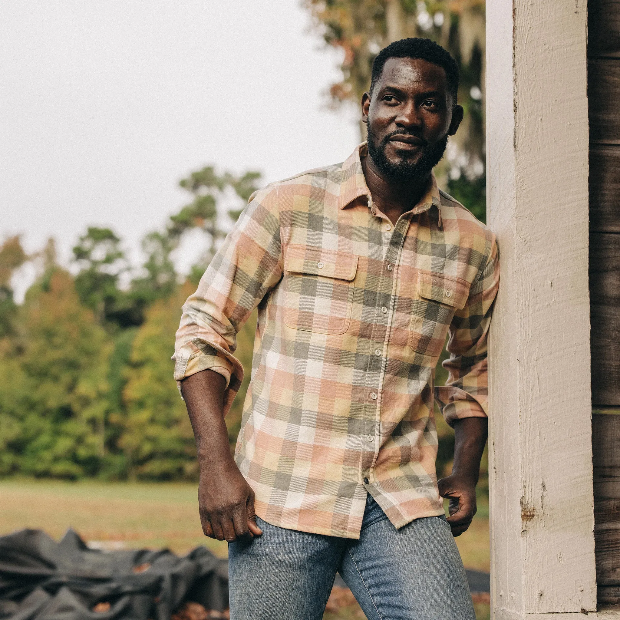 The Ledge Shirt in Dawn Check sold by Taylor Stitch product image thumbnail 2