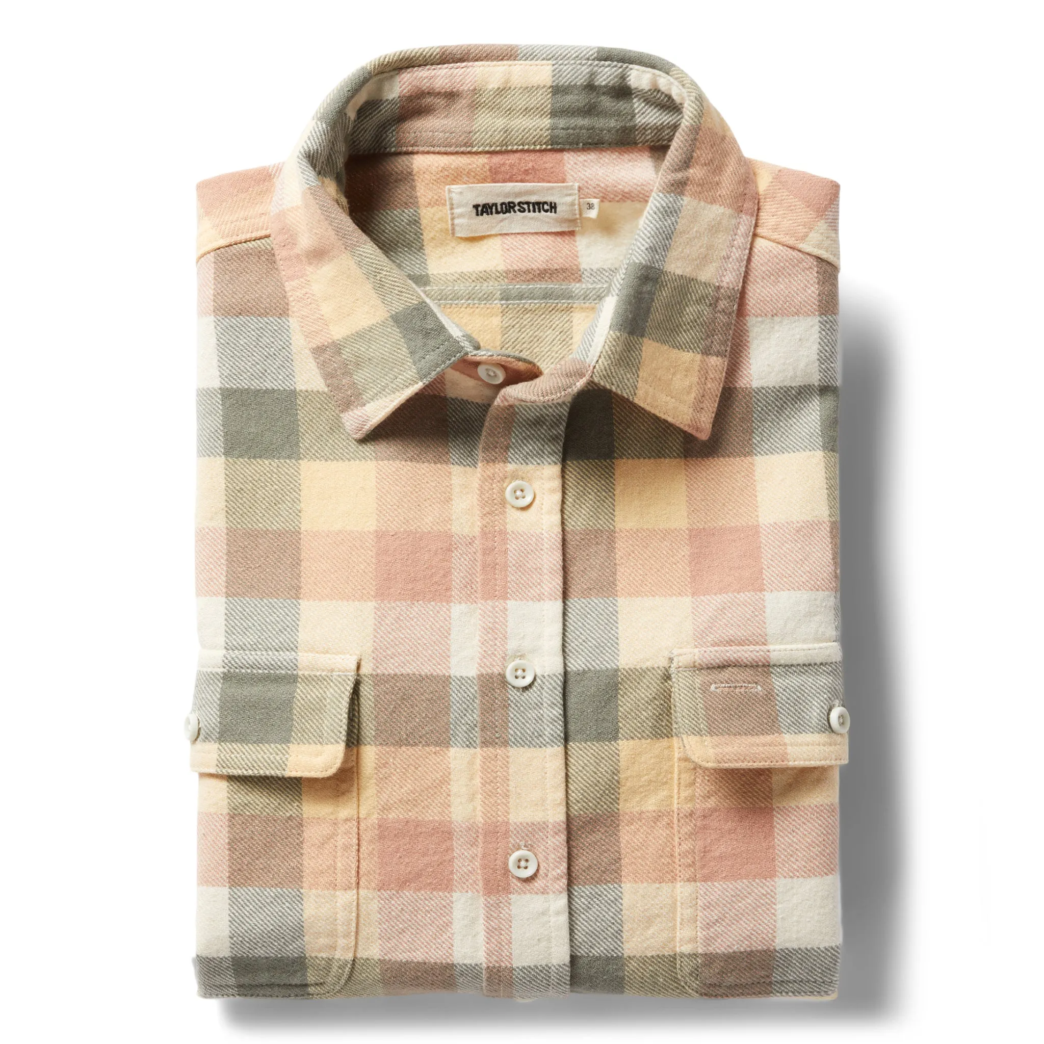 The Ledge Shirt in Dawn Check sold by Taylor Stitch