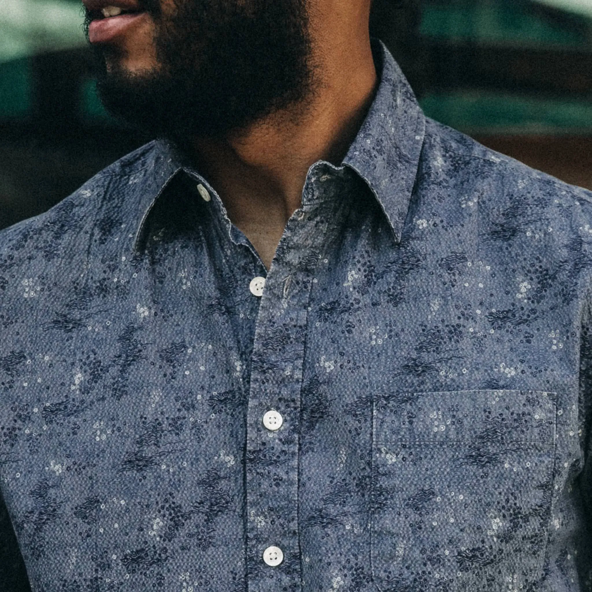 The Short Sleeve California in Ocean Sketch sold by Taylor Stitch product image thumbnail 3