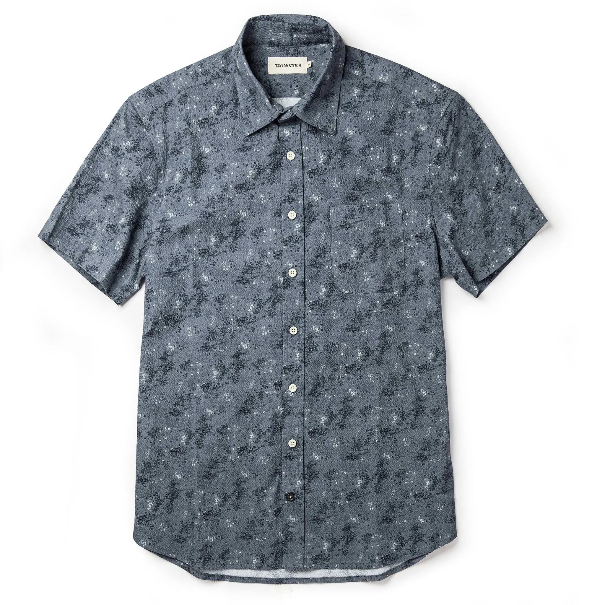 The Short Sleeve California in Ocean Sketch sold by Taylor Stitch