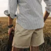 The Apres Short in Organic Aged Stone Foundation Twill sold by Taylor Stitch