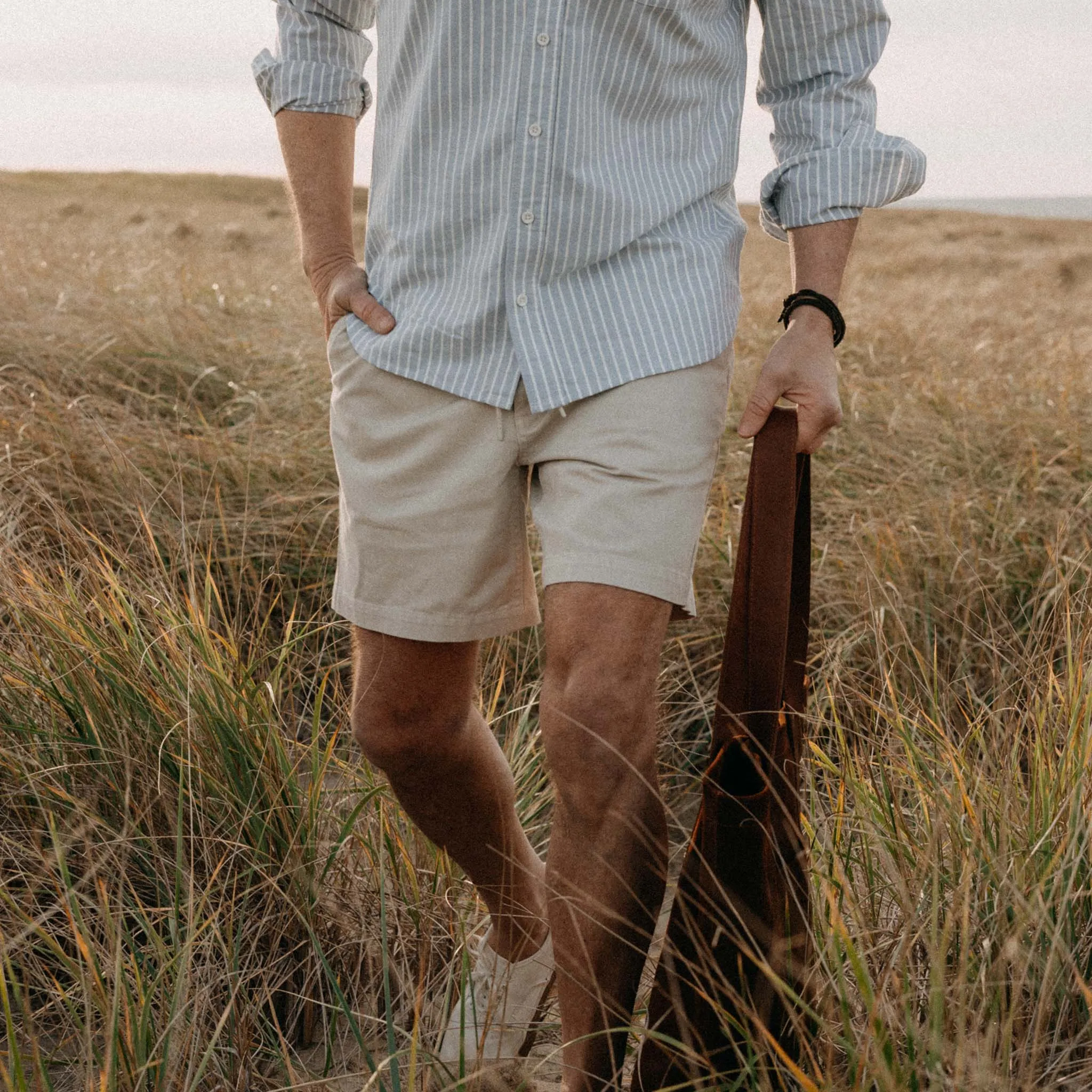 The Apres Short in Organic Aged Stone Foundation Twill sold by Taylor Stitch product image thumbnail 3