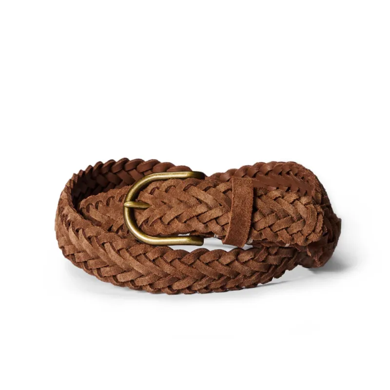 The Braided Belt in Tan Suede sold by Taylor Stitch