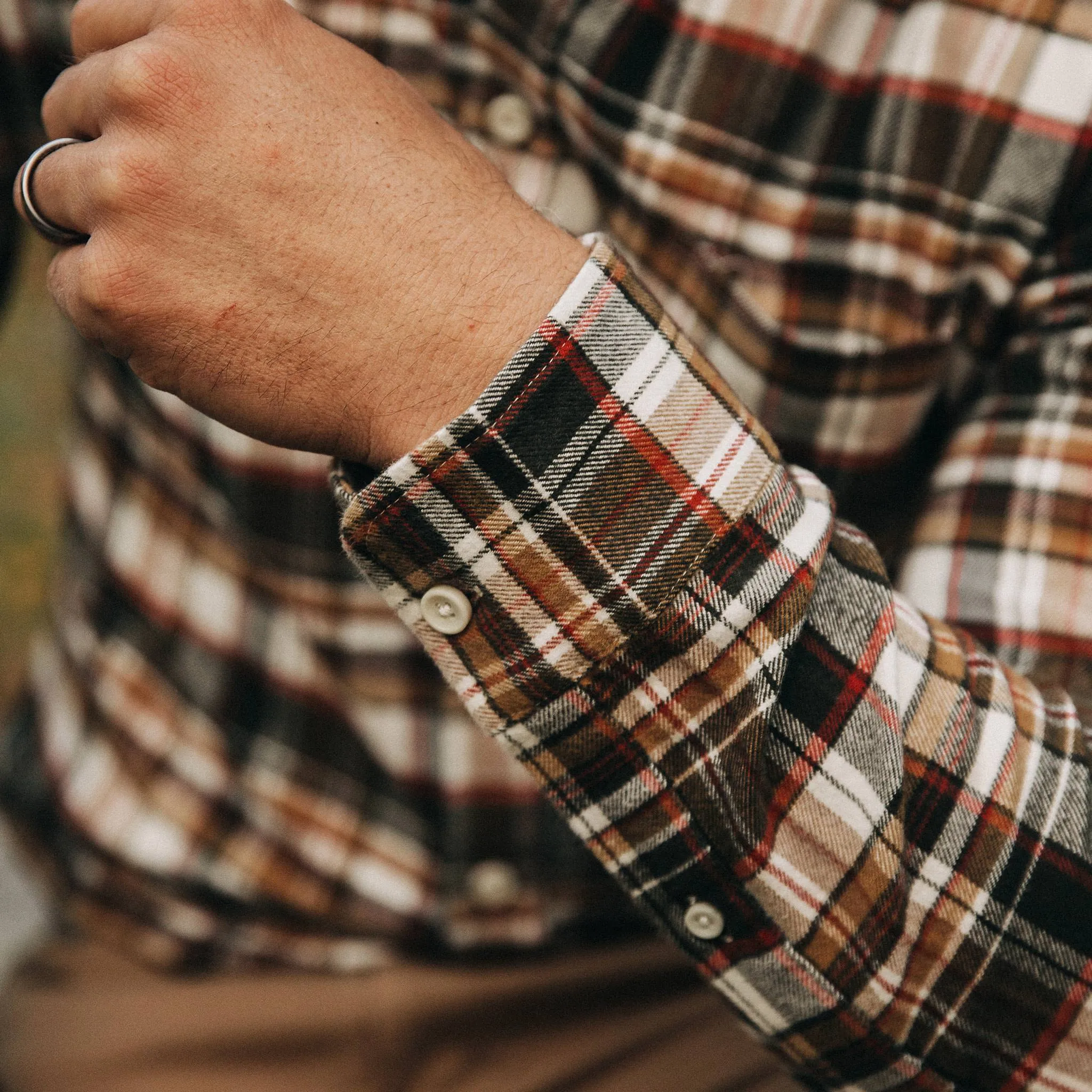 The Jack in Brushed Wheat Plaid sold by Taylor Stitch product image thumbnail 5