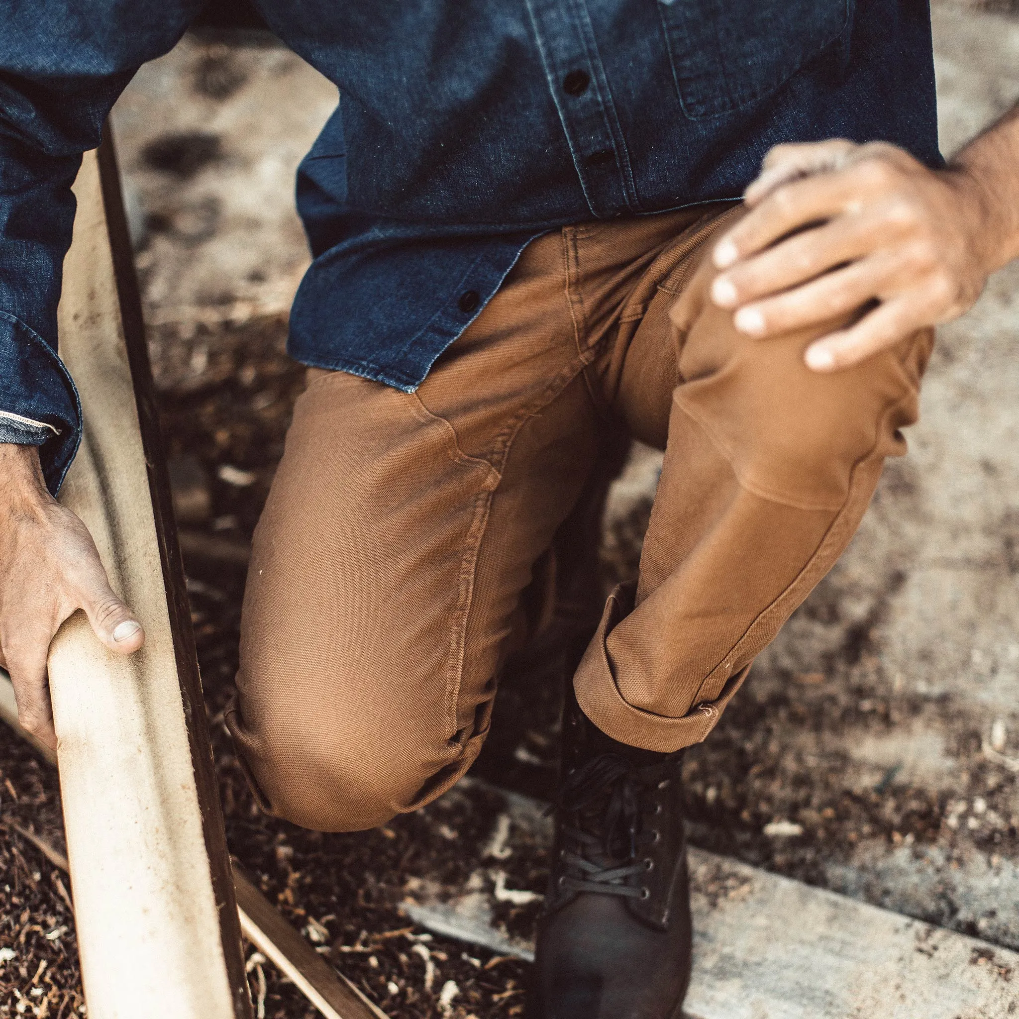 The Chore Pant in Washed Camel sold by Taylor Stitch product image thumbnail 5