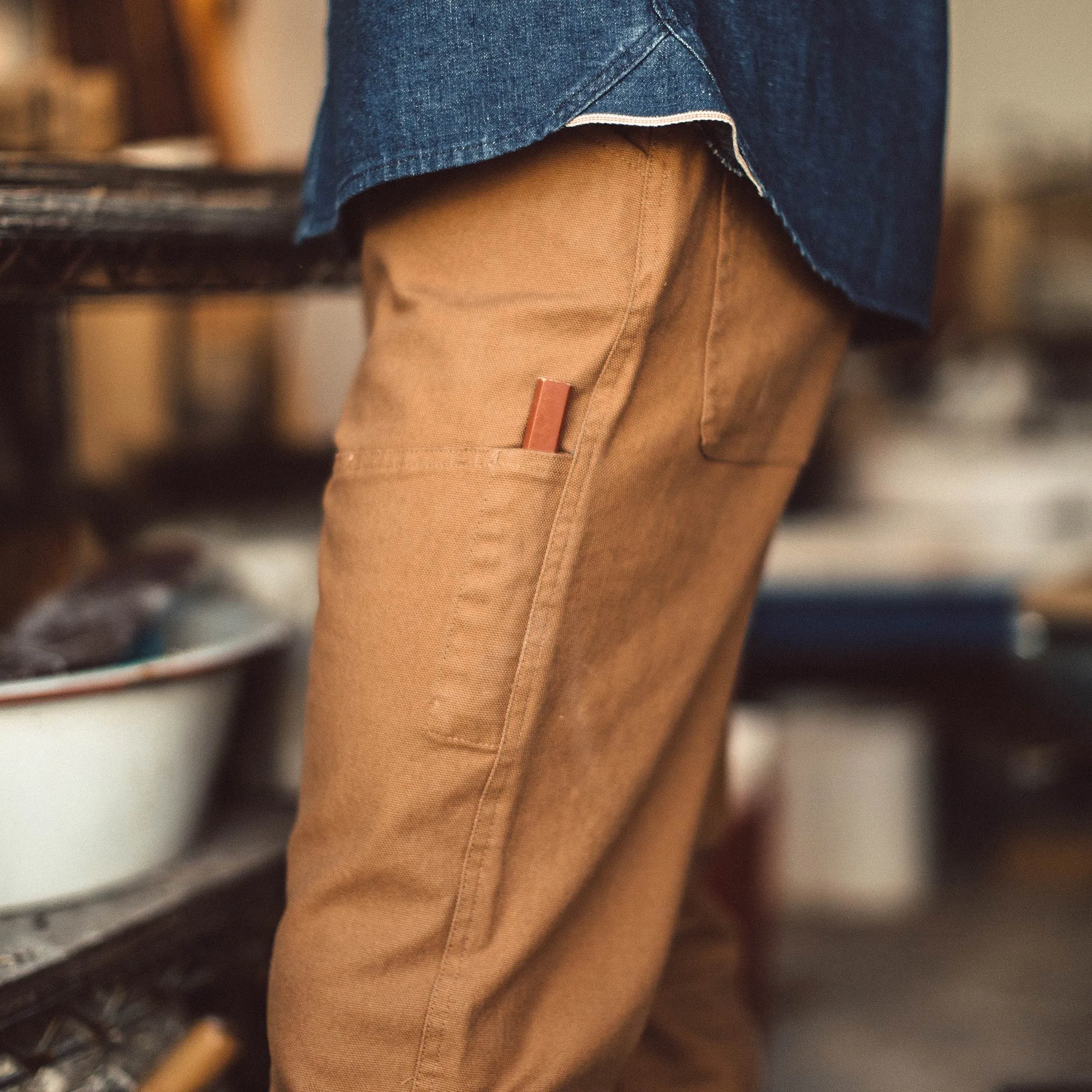 The Chore Pant in Washed Camel sold by Taylor Stitch product image thumbnail 3