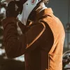 The Moto Jacket in Tobacco Suede sold by Taylor Stitch