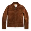 The Moto Jacket in Tobacco Suede sold by Taylor Stitch