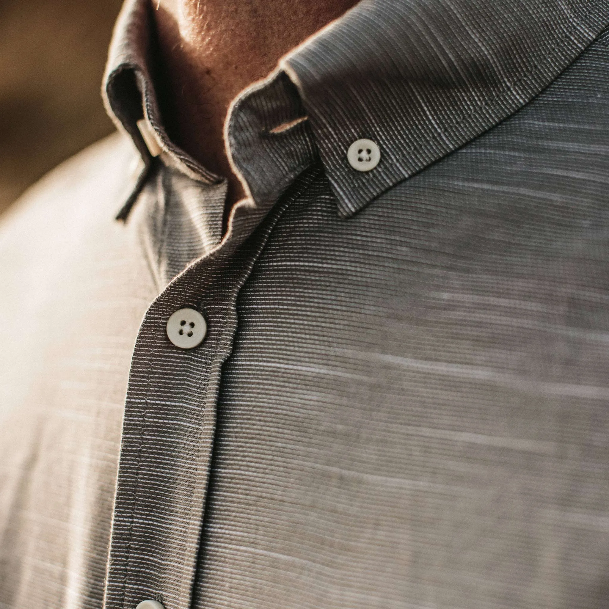 The Short Sleeve Jack in Grey Dobby sold by Taylor Stitch product image thumbnail 4