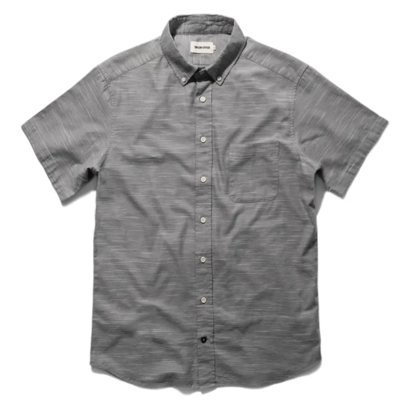 The Short Sleeve Jack in Grey Dobby sold by Taylor Stitch