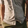 The Short Sleeve Jack in Grey Dobby sold by Taylor Stitch