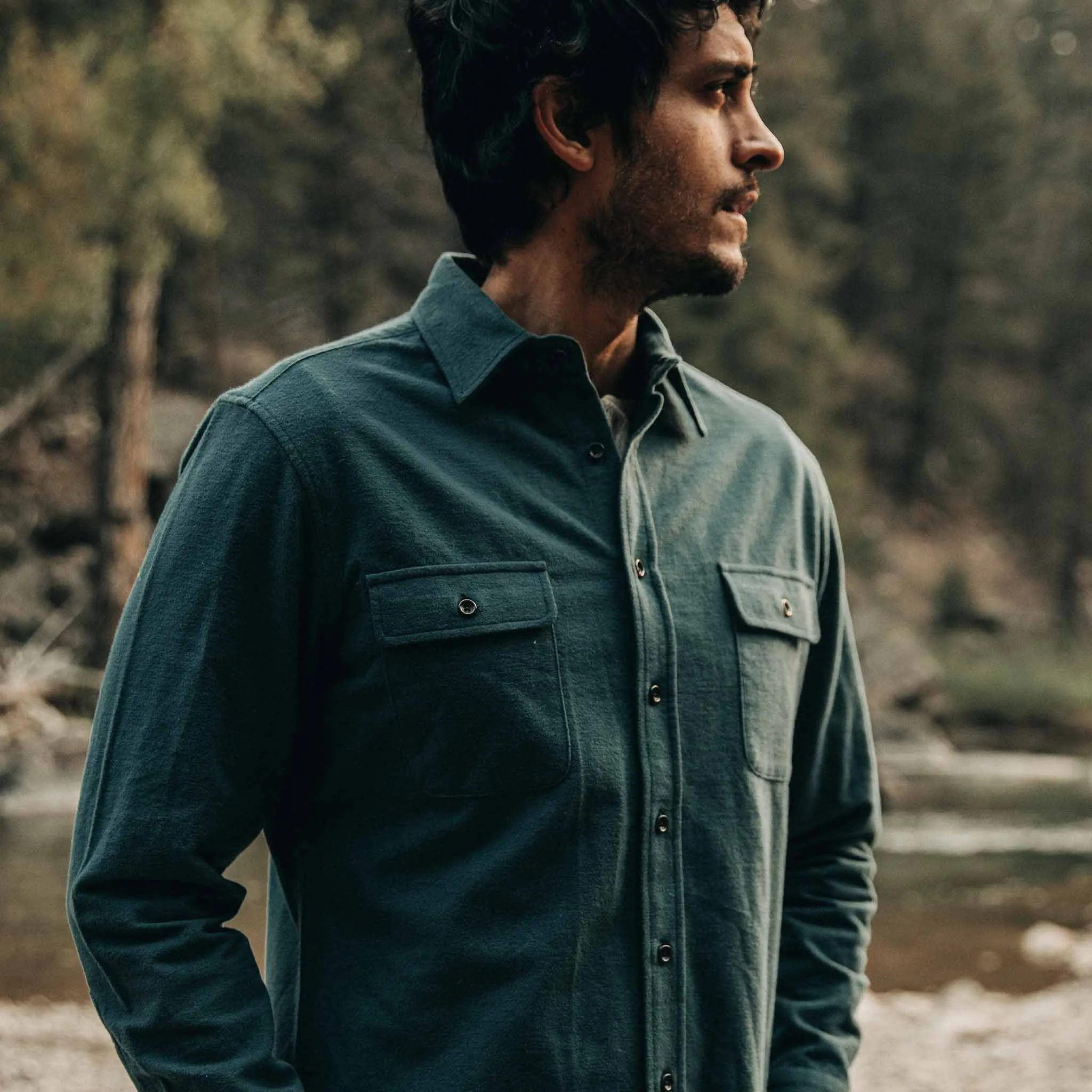 The Yosemite Shirt in Deep Ocean sold by Taylor Stitch product image thumbnail 3