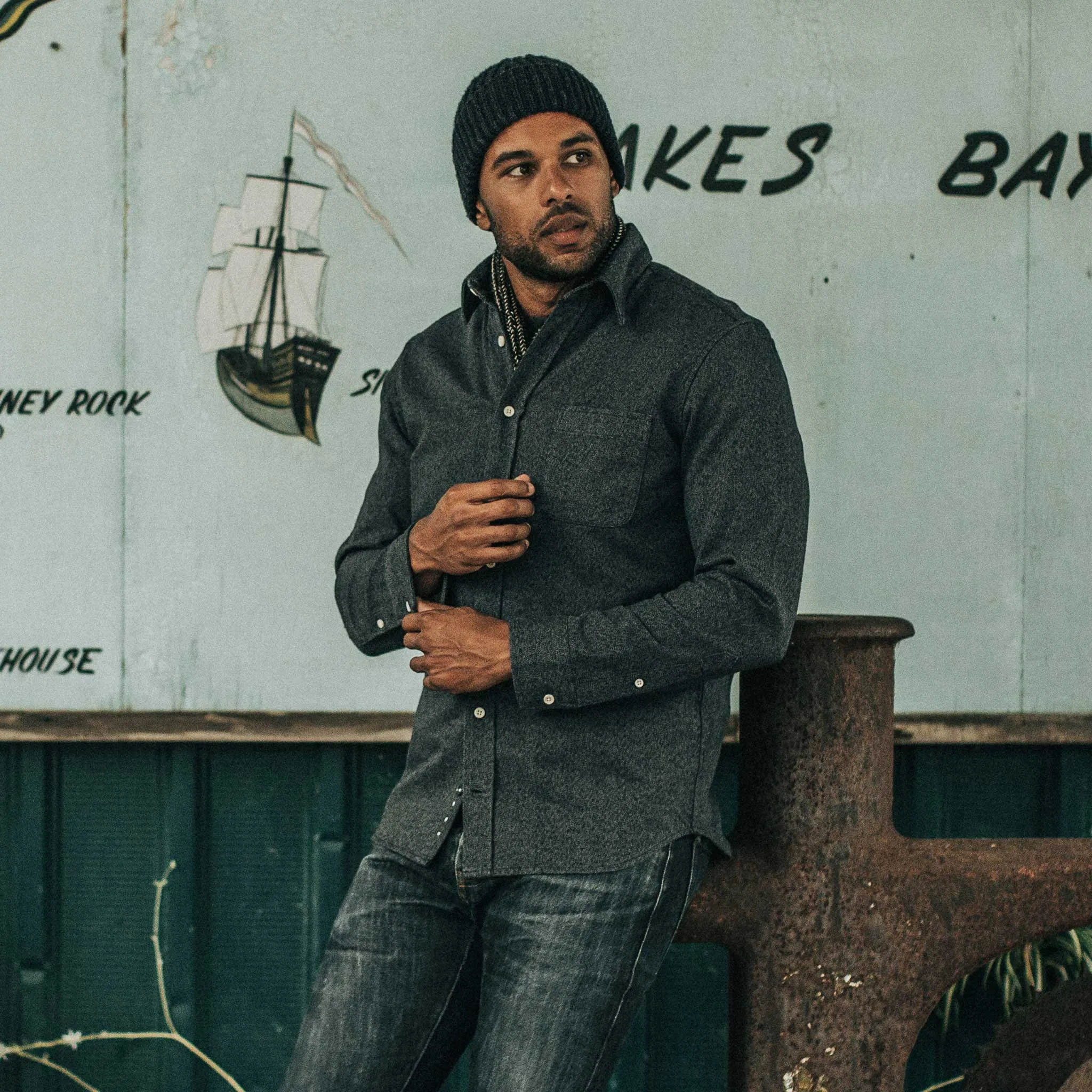 The California in Navy Salt and Pepper sold by Taylor Stitch product image thumbnail 4