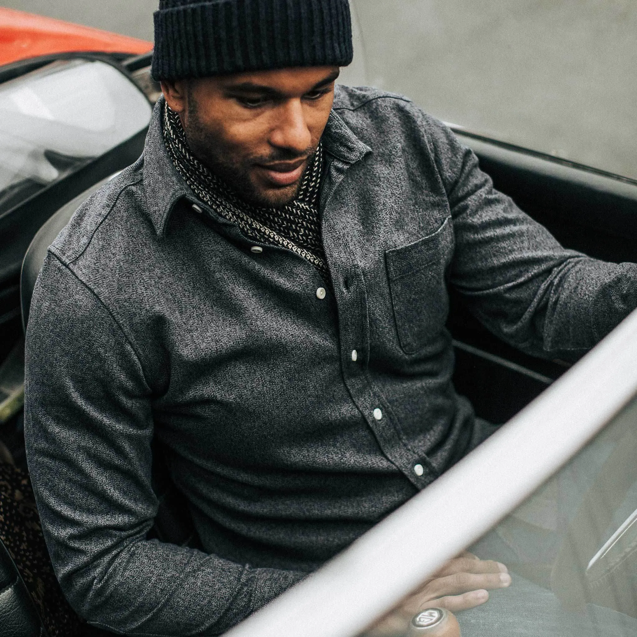 The California in Navy Salt and Pepper sold by Taylor Stitch product image thumbnail 3