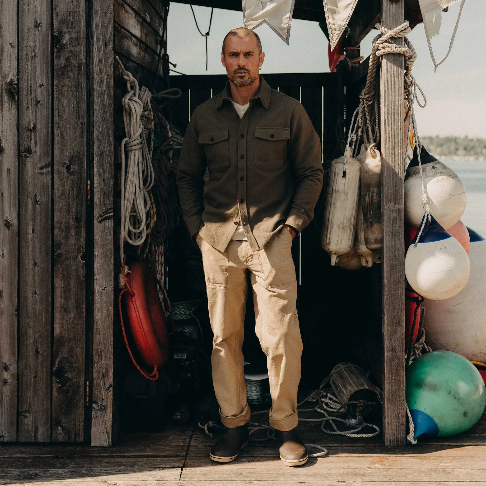 The Surplus Pant in Khaki Reverse Sateen sold by Taylor Stitch product image thumbnail 2