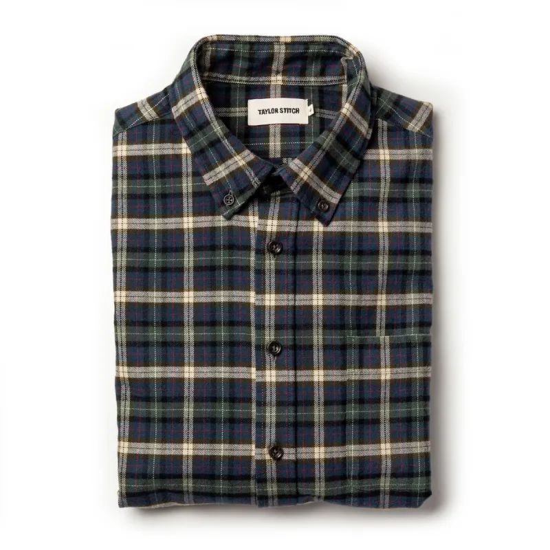 The Jack in Brushed Green Plaid sold by Taylor Stitch