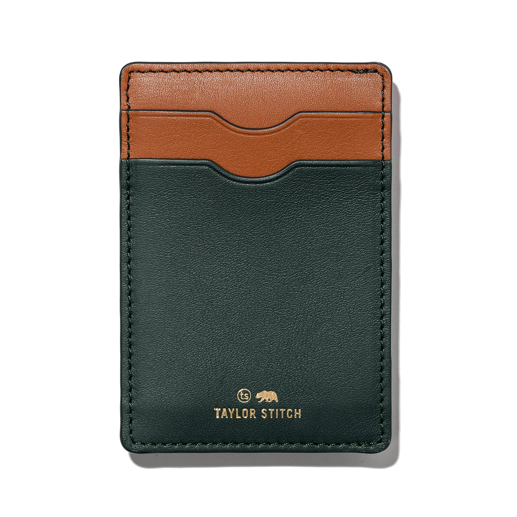 The Minimalist Wallet in Evergreen sold by Taylor Stitch