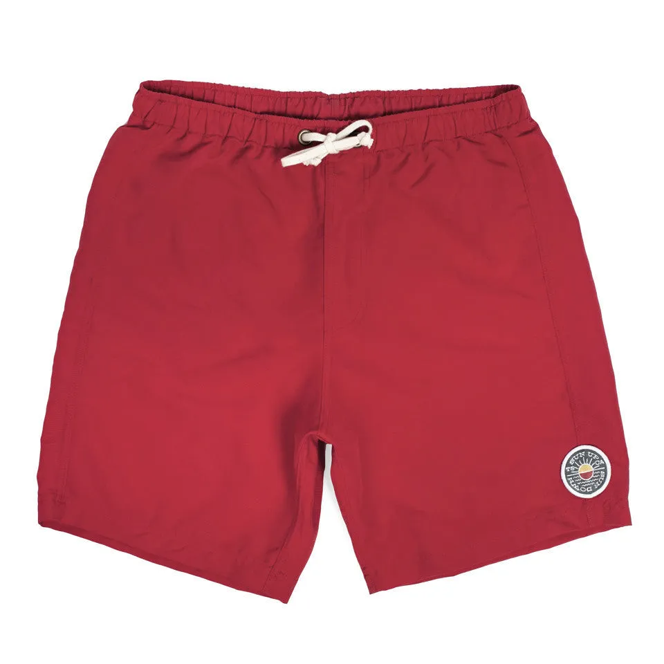 Red Sun Up Swim Trunk sold by Taylor Stitch