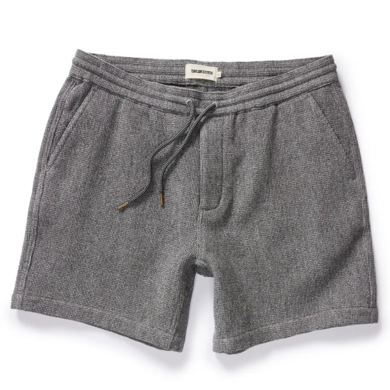 The Apres Short in Charcoal Waffle sold by Taylor Stitch