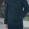 The Project Jacket in Black Water Repellent Canvas sold by Taylor Stitch