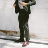 The Telegraph Trouser in Olive Wool sold by Taylor Stitch