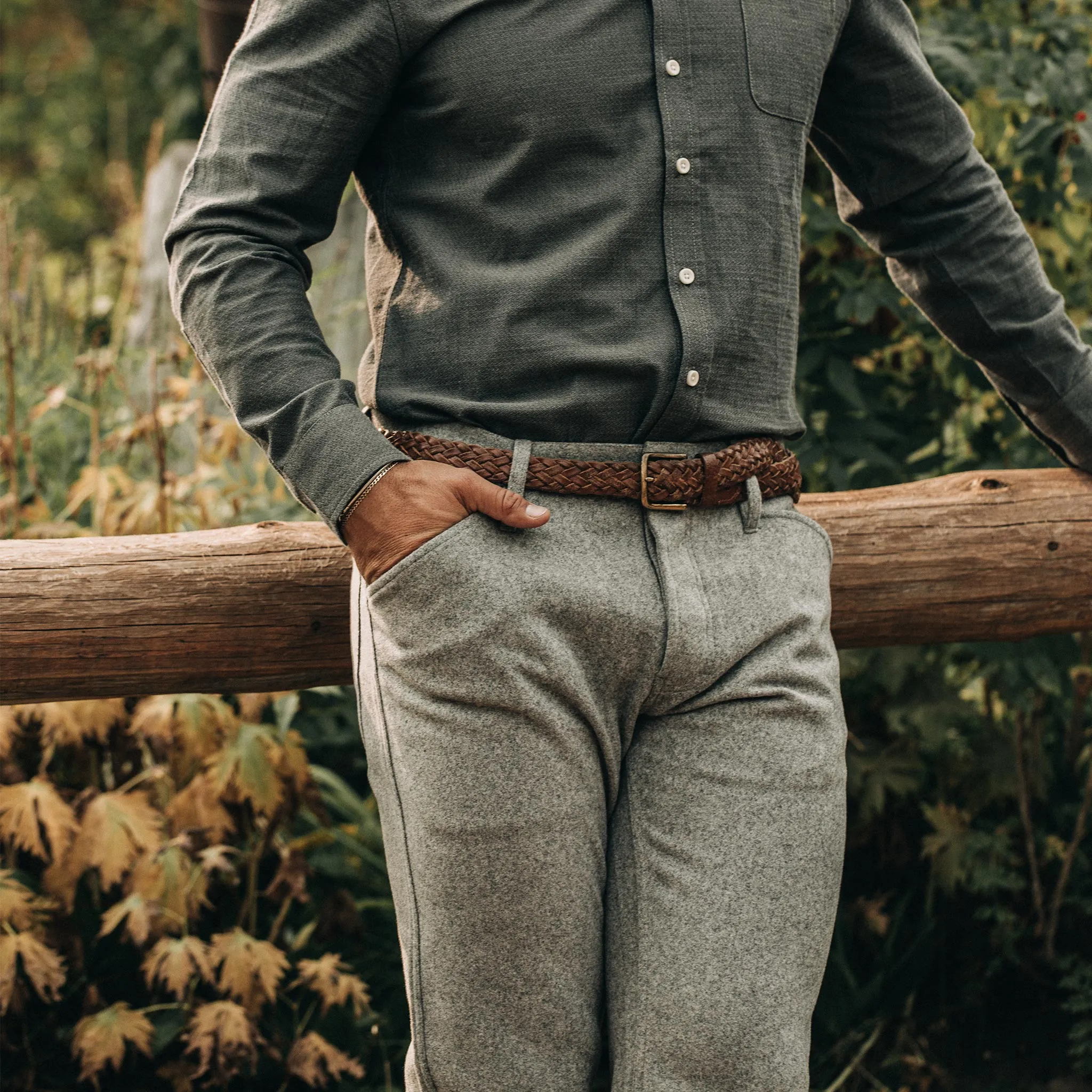The Camp Pant in Heather Grey Wool sold by Taylor Stitch product image thumbnail 3