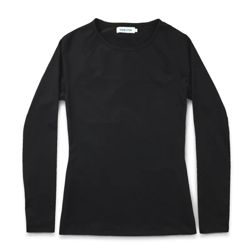 The Adrian Crew in Black sold by Taylor Stitch
