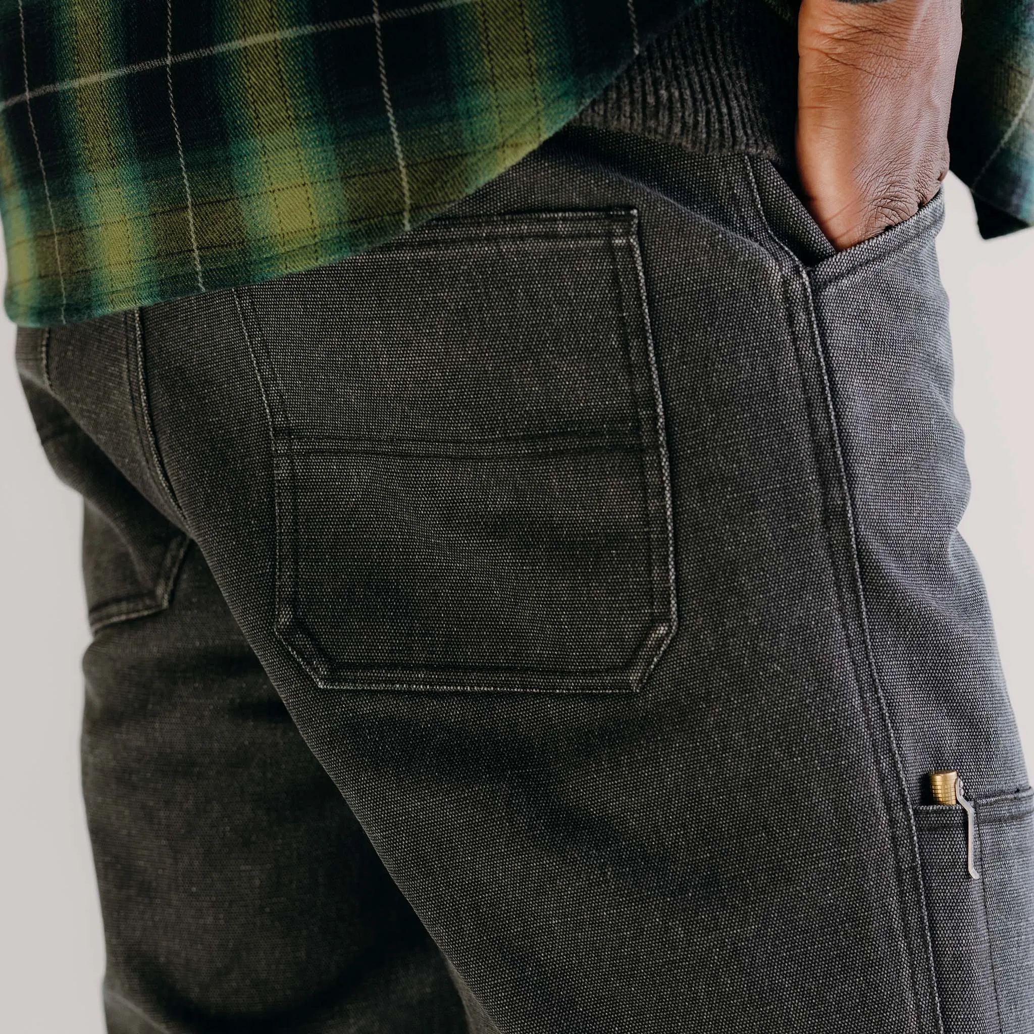 The Chore Pant in Coal Chipped Canvas sold by Taylor Stitch product image thumbnail 5