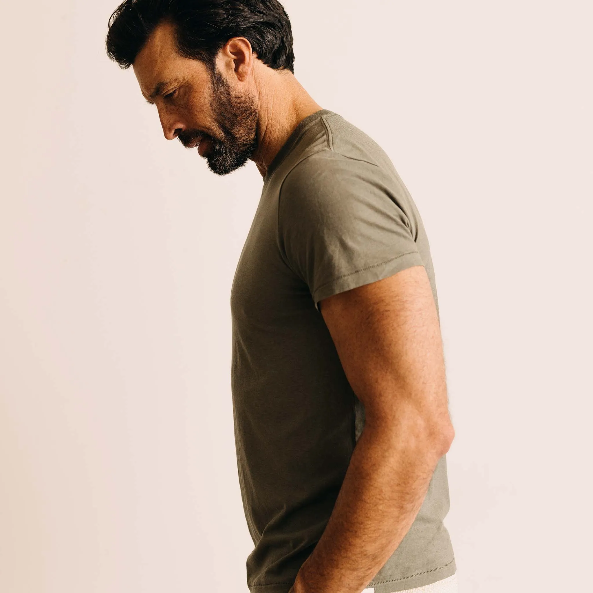 The Cotton Hemp Tee in Olive sold by Taylor Stitch product image thumbnail 3