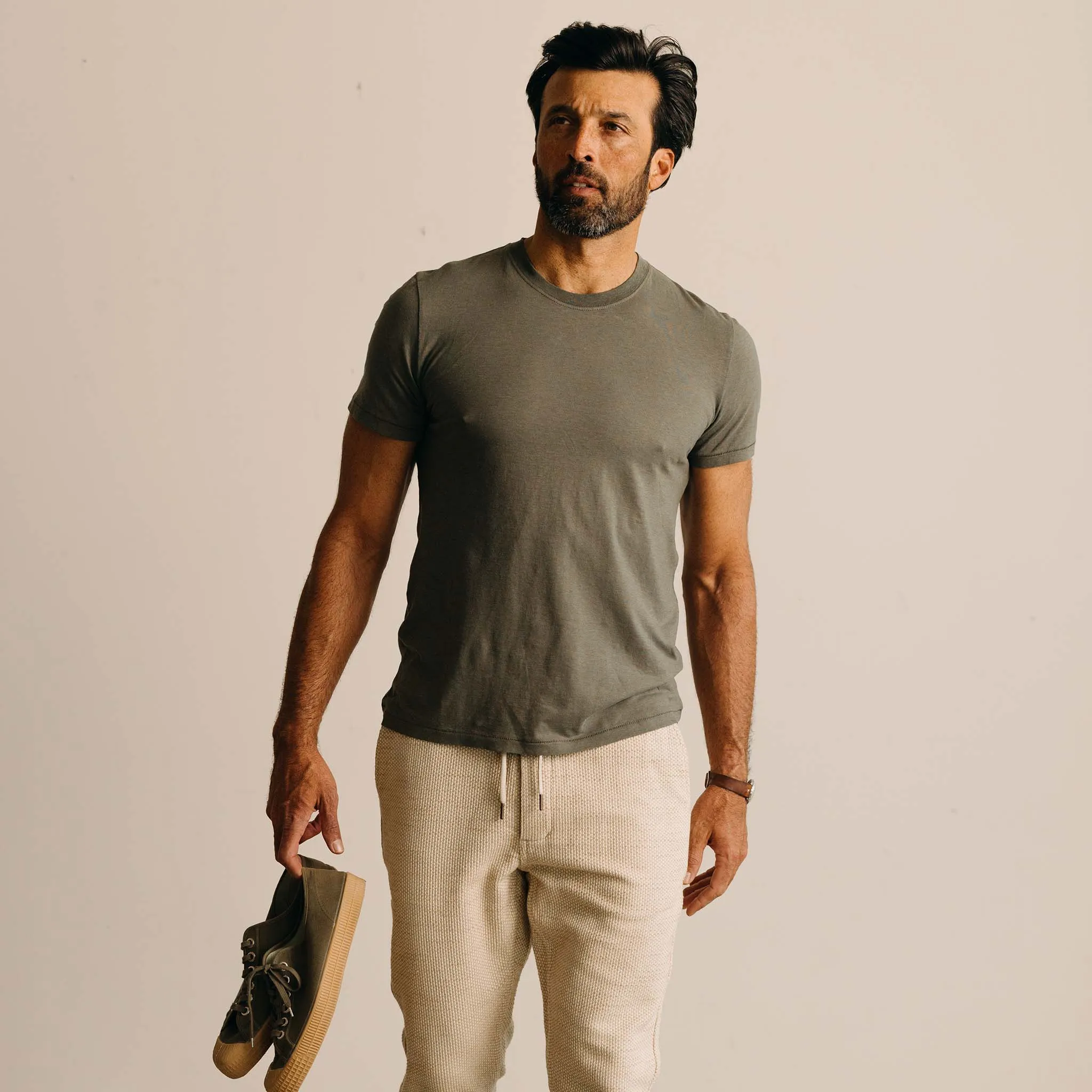 The Cotton Hemp Tee in Olive sold by Taylor Stitch product image thumbnail 4