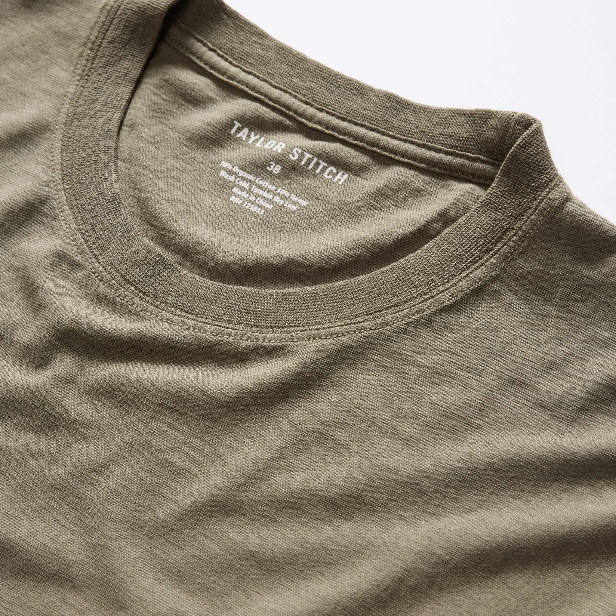 The Cotton Hemp Tee in Olive sold by Taylor Stitch product image thumbnail 5