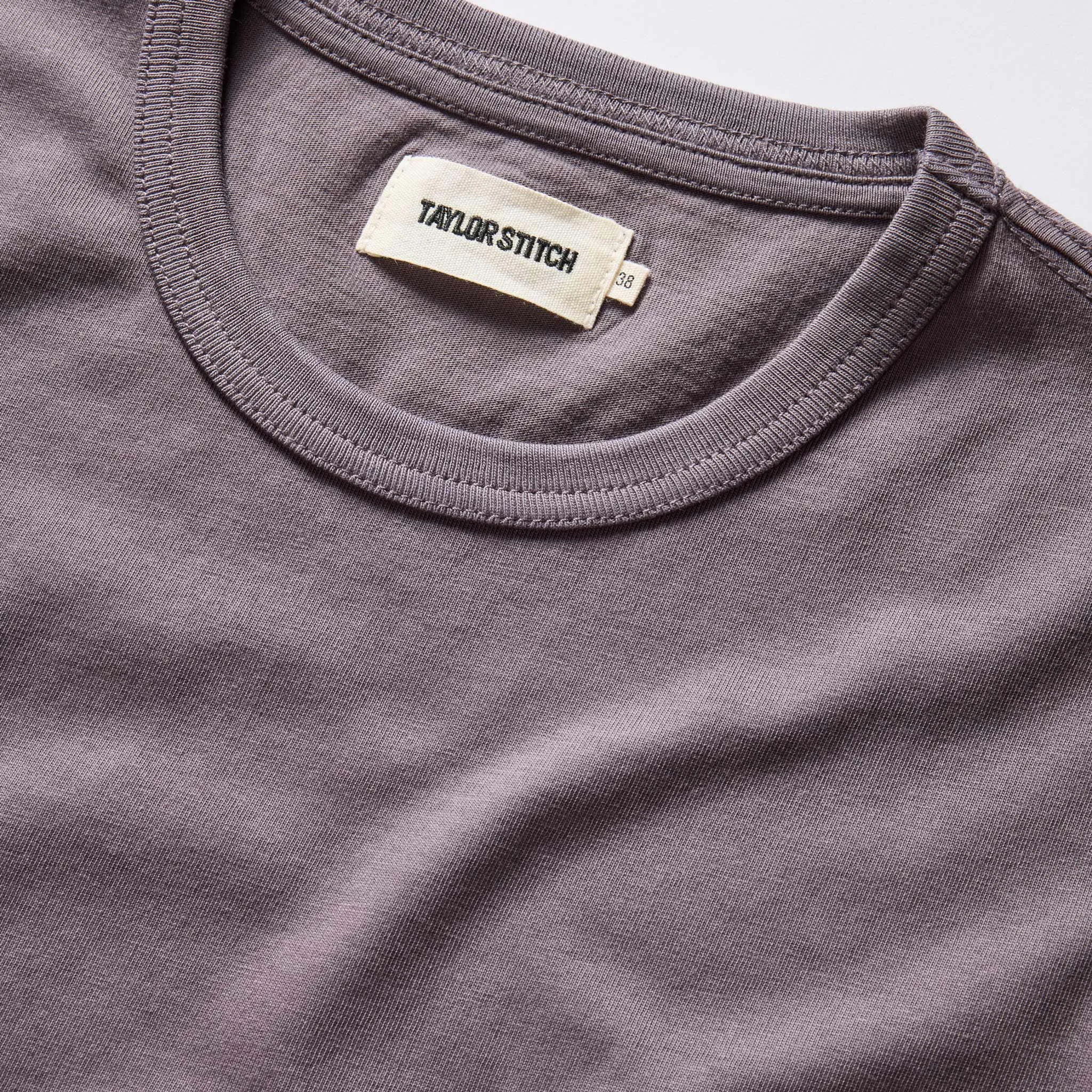The Organic Cotton Tee in Dried Plum sold by Taylor Stitch product image thumbnail 4