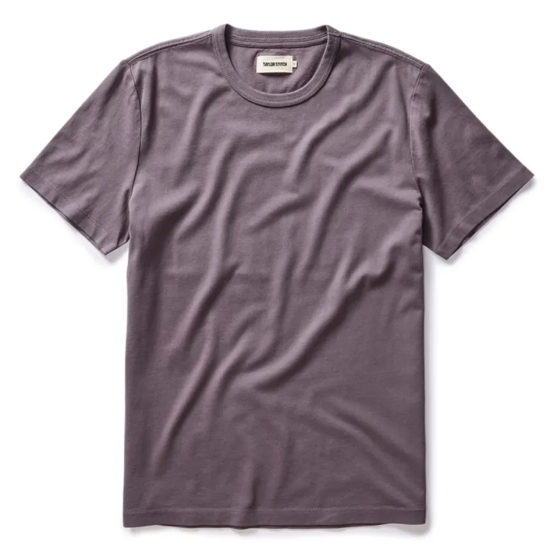 The Organic Cotton Tee in Dried Plum sold by Taylor Stitch