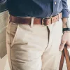 The Slim Chino in Light Stone sold by Taylor Stitch