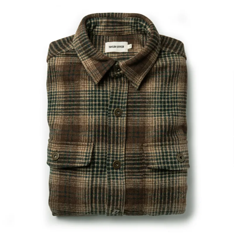 The Explorer Shirt in Tan Plaid sold by Taylor Stitch