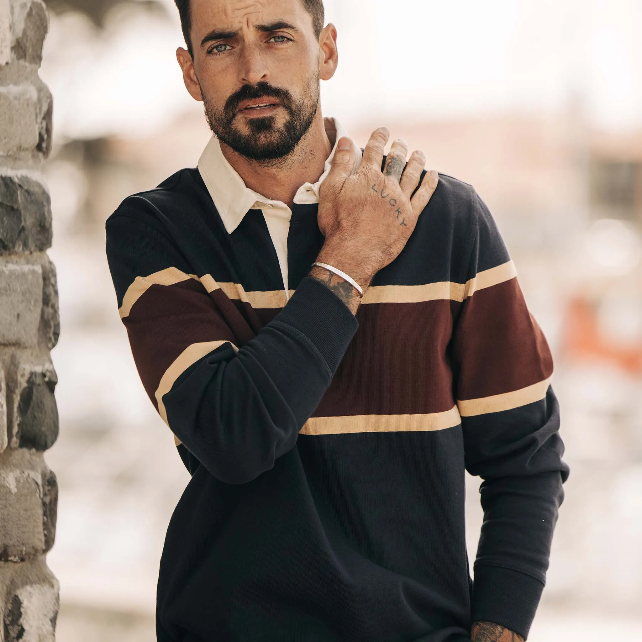 The Rugby in Dark Navy Stripe sold by Taylor Stitch product image thumbnail 3