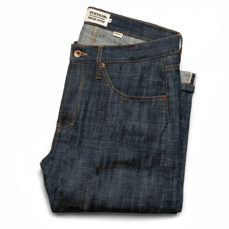 The Democratic Jean in Green Cast Selvage sold by Taylor Stitch