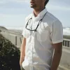 The Short Sleeve Jack in White sold by Taylor Stitch