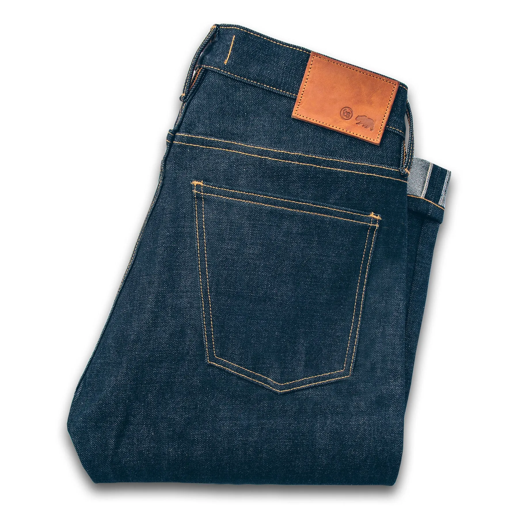 The Slim Jean in Kaihara Mills Selvage sold by Taylor Stitch