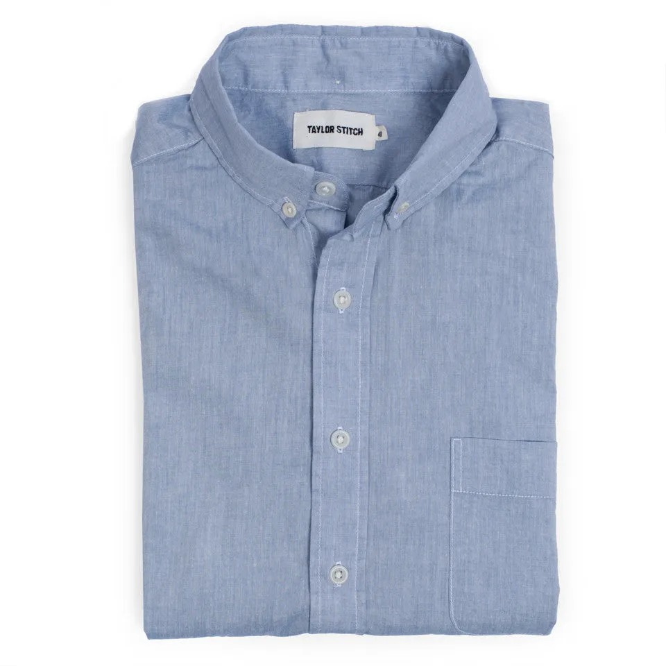 The Short Sleeve Jack in Light Blue sold by Taylor Stitch