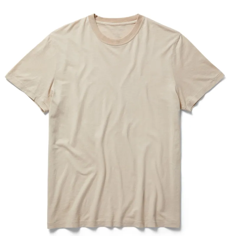 The Cotton Hemp Tee in Sand sold by Taylor Stitch