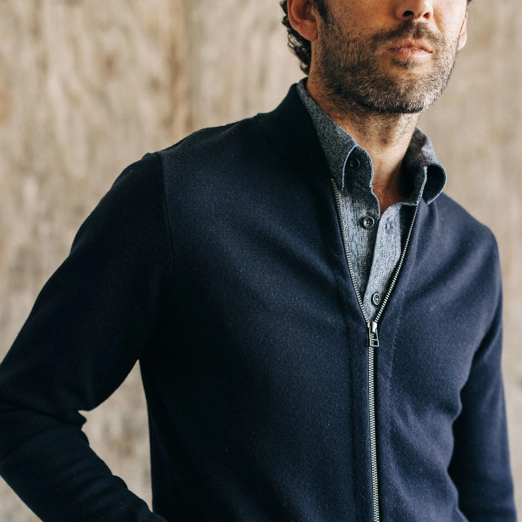 トップス Taylor Stitch The Portola Bomber 40 Taylor Stitch The Portola Bomber in Midnight Merino | Parallel