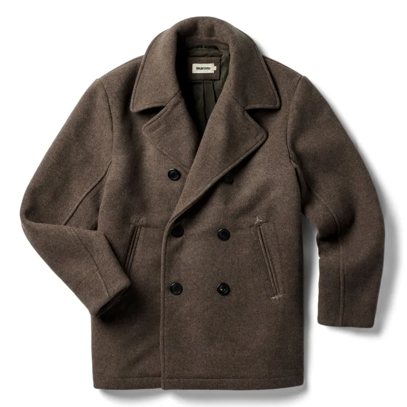 The Mariner Coat in Sable Melton Wool sold by Taylor Stitch