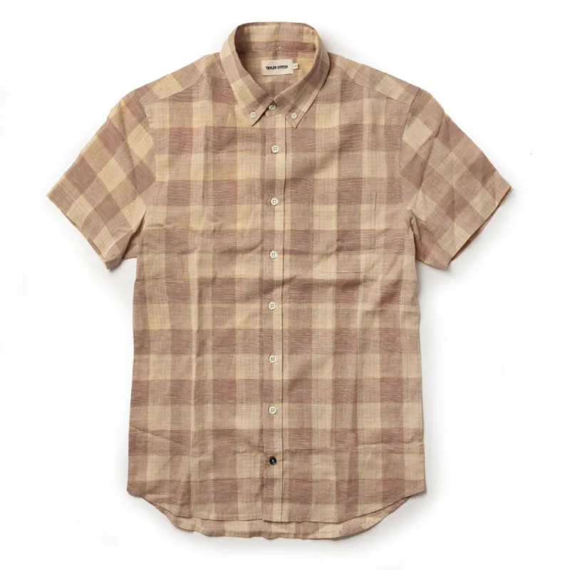 The Short Sleeve Jack in Red Madras sold by Taylor Stitch