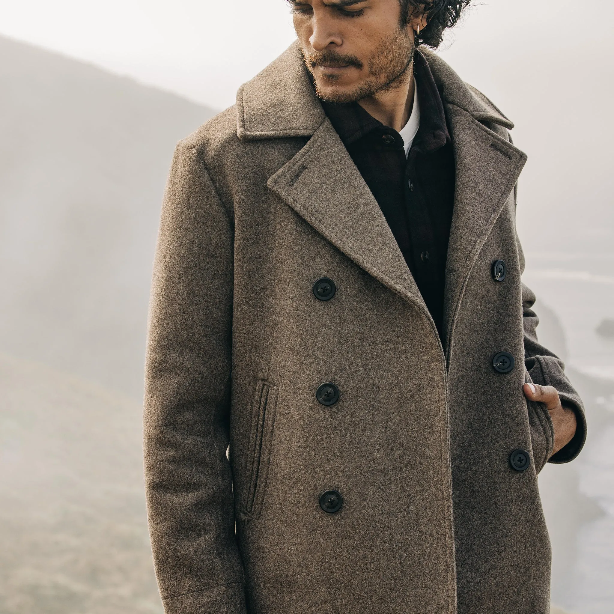 The Mariner Coat in Sable Melton Wool sold by Taylor Stitch product image thumbnail 3