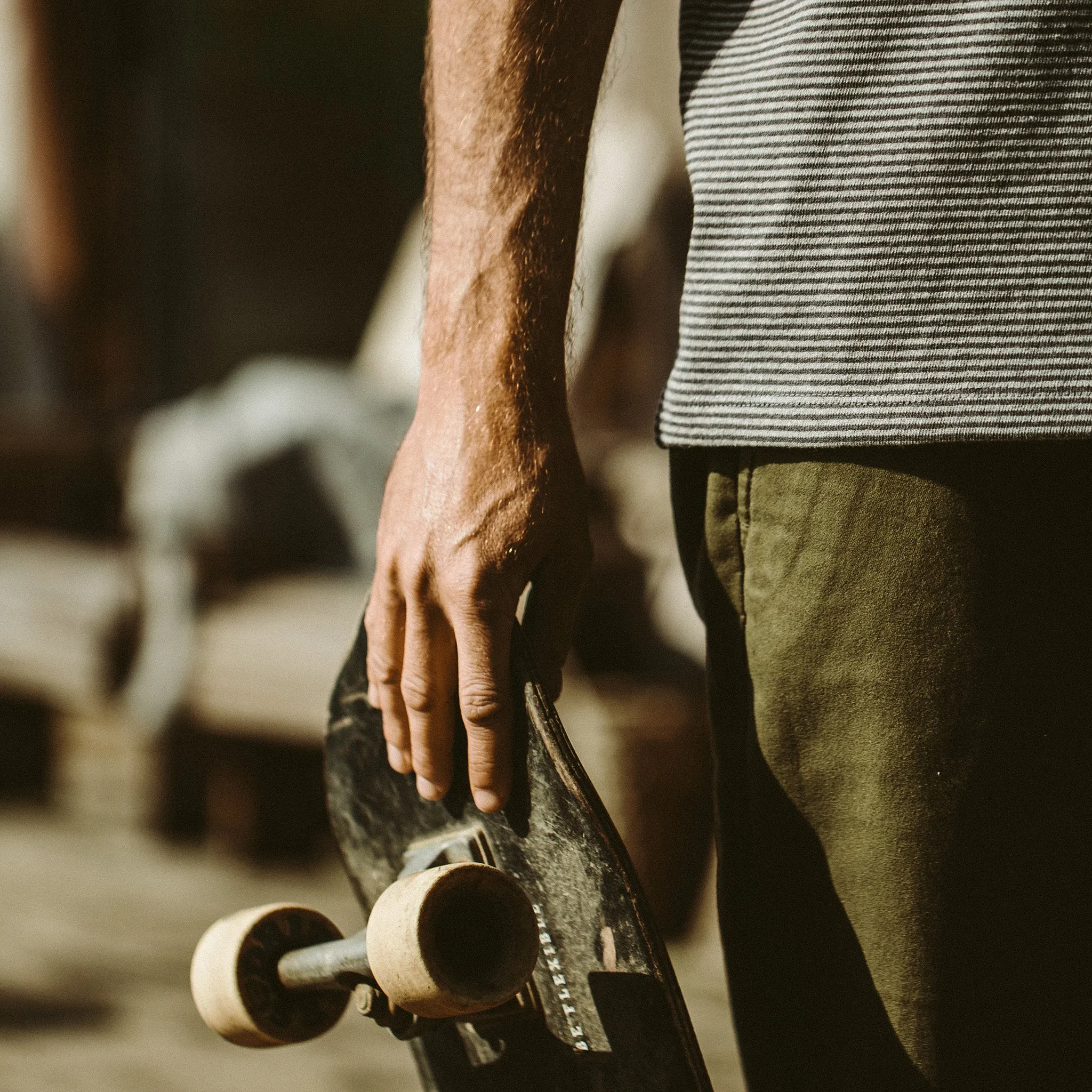 The Heavy Bag Tee in Grey Stripe sold by Taylor Stitch product image thumbnail 5