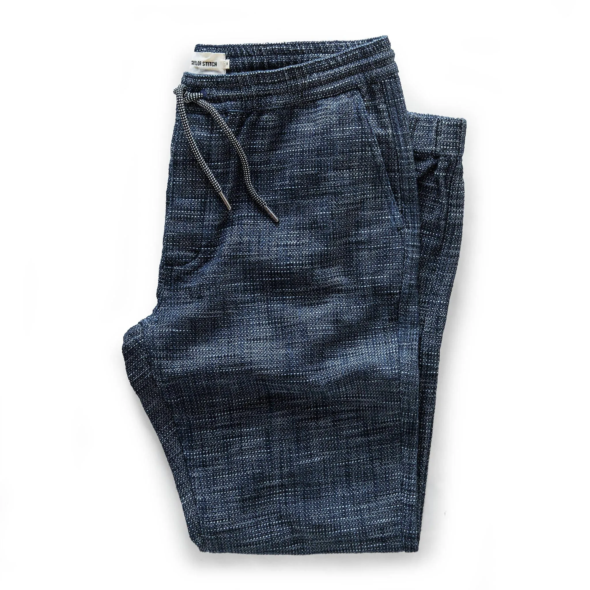 The Apres Pant in Indigo Slub sold by Taylor Stitch