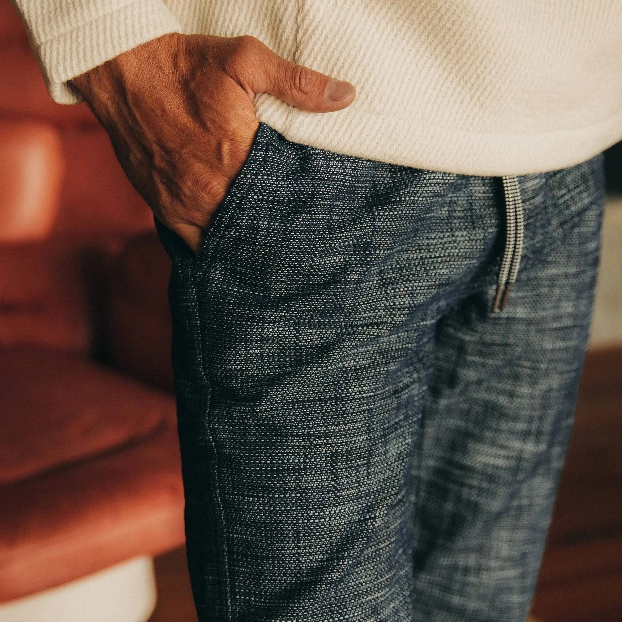 The Apres Pant in Indigo Slub sold by Taylor Stitch product image thumbnail 3